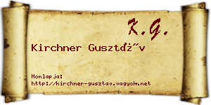 Kirchner Gusztáv névjegykártya