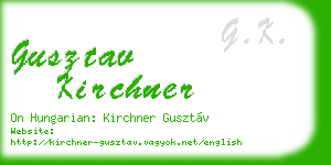 gusztav kirchner business card